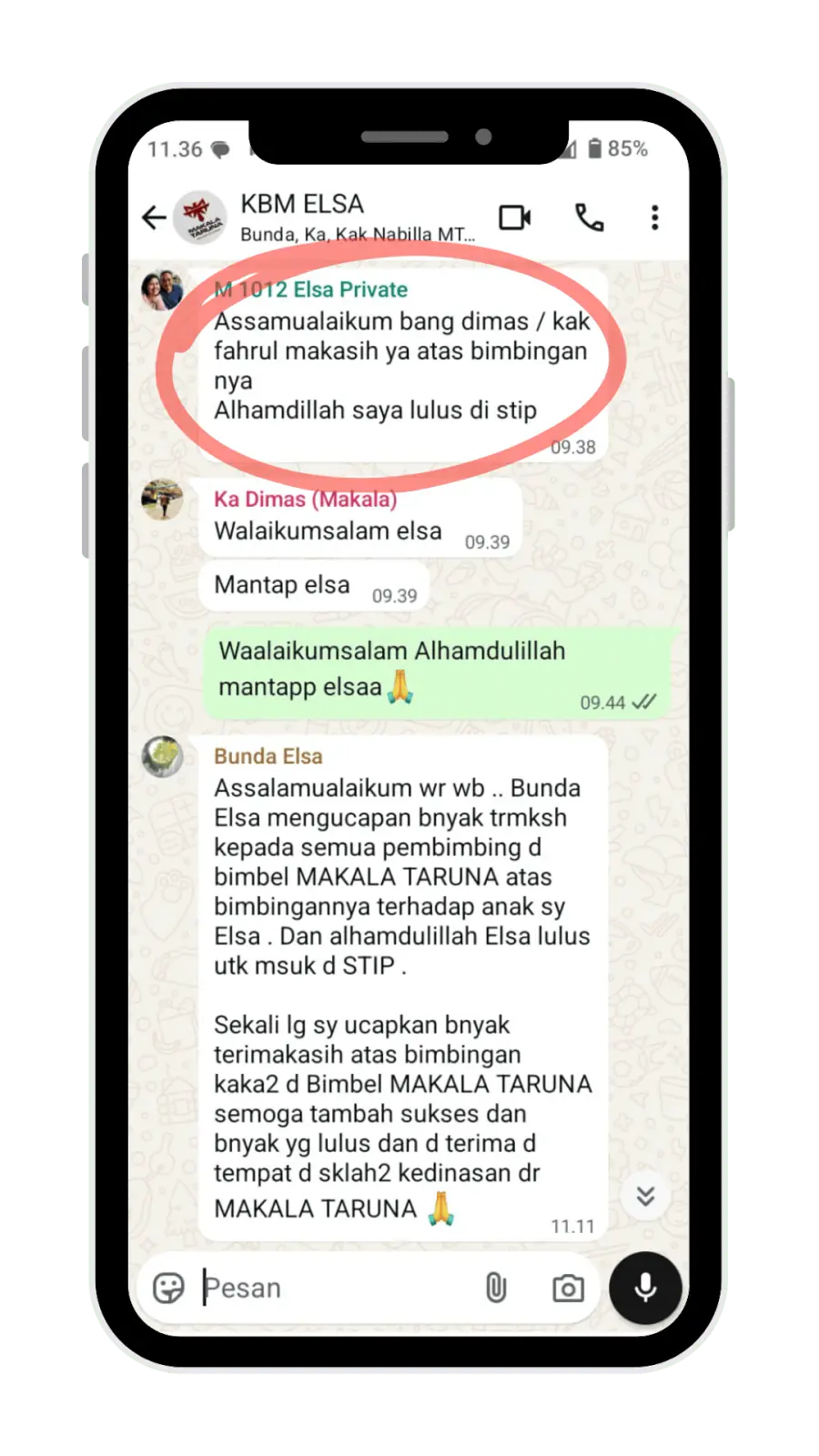 Pesan dari keluarga Makala — 1